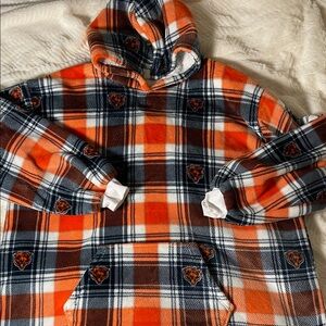 CHICAGO BEARS Oversized 🐻 Plaid Hooded Sweatshirt